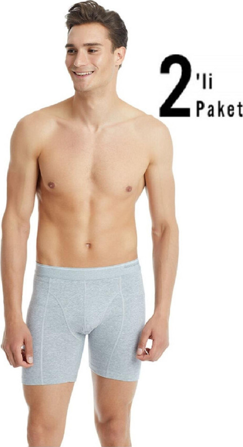 9216 2'li Paket Tender Cotton Erkek %92 Pamuk Uzun Retro Boxer