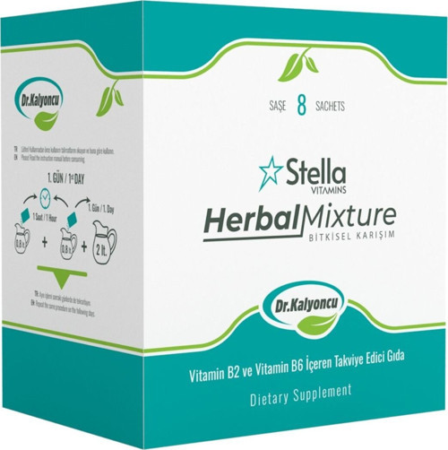 Bitkisel - Stella Vitamin Labs - Herbal Mixture / Doğal Detoks & Toksinlerden Arınma Desteği – 4 Günlük Hızlı Program (8 saşe)