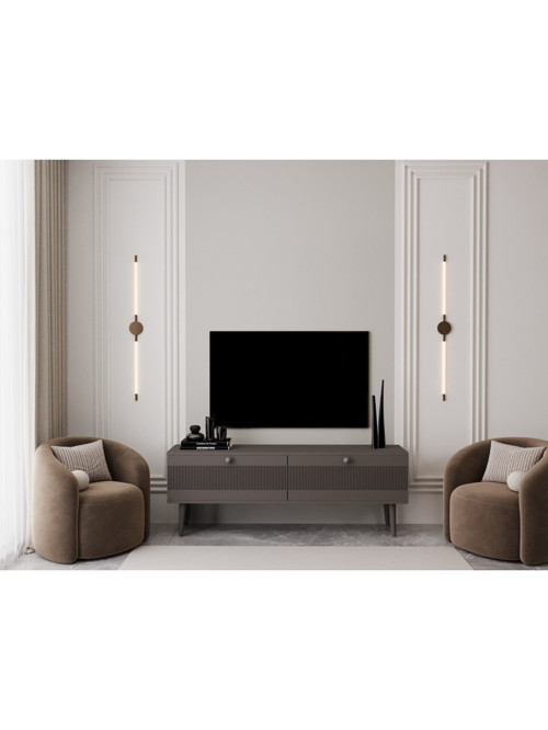 Tv Ünitesi - Tv Sehpası 140 Cm %100 Mdf Lake Ahşap Ayaklı