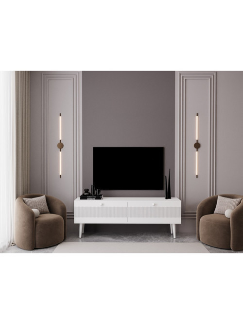 Tv Ünitesi - Tv Sehpası 140 Cm %100 Mdf Lake Ahşap Ayaklı