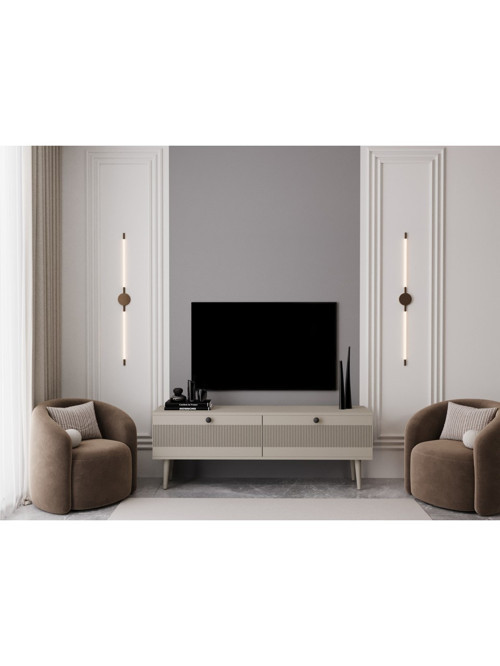 Tv Ünitesi - Tv Sehpası 140 Cm %100 Mdf Lake Ahşap Ayaklı