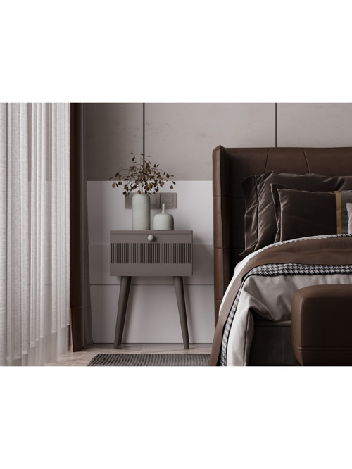 Komodin %100 Mdf Lake Boyalı Ahşap Ayak