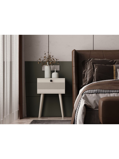 Komodin %100 Mdf Lake Boyalı Ahşap Ayak