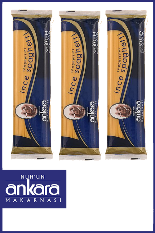 İnce Spagetti Makarna 500 gr x 3 Adet