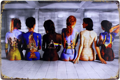 Dekoratif Vintage Metal Pano Lady Color 20x30
