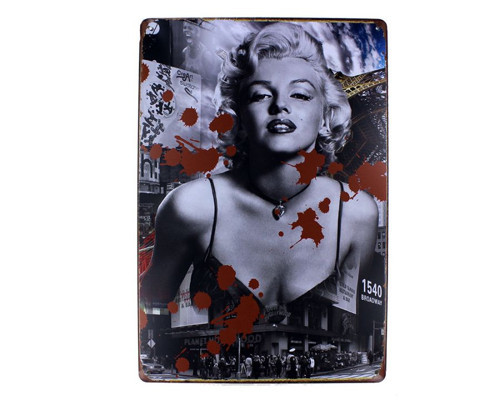 Dekoratif Vintage Metal Pano Monroe 20x30