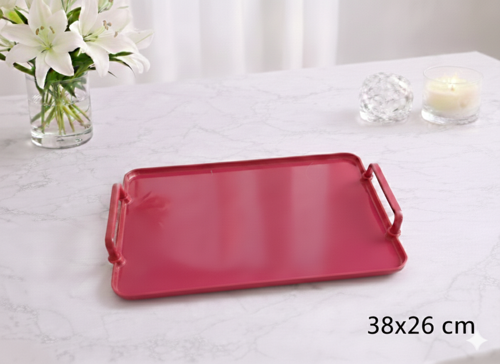 Aurora Berry Opak Servis Tepsisi | Dayanıklı Sunum Tepsisi - 38x26 cm