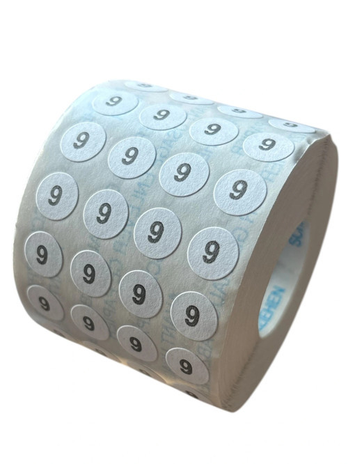 9NO Yapışkanlı Sticker Etiket Beden Etiketi (5000 ADET)