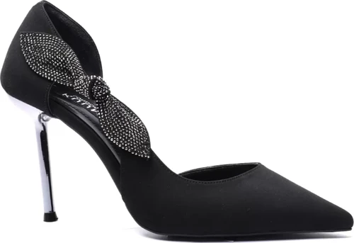 Kuum K25-820 Siyah Stiletto 9 Cm Kadın Abiye Ayakkabı