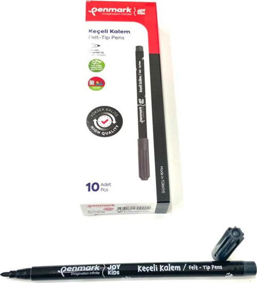 YUVARLAK UÇ YIKANABİLİR KEÇELİ KALEM 10 'LU ( 1 PAKET )