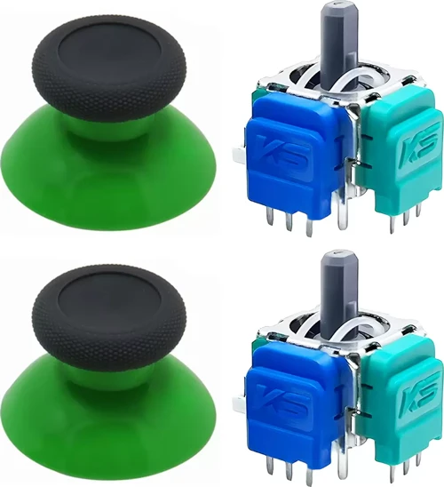Xbox One Motor Manyetik Analog 2+2 Set Yeşil Topuz Hall Sensör Joystick Yedek Parça