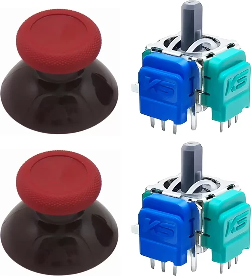 Xbox One Motor Manyetik Analog 2+2 Set Bordo Topuz Hall Sensör Joystick Yedek Parça