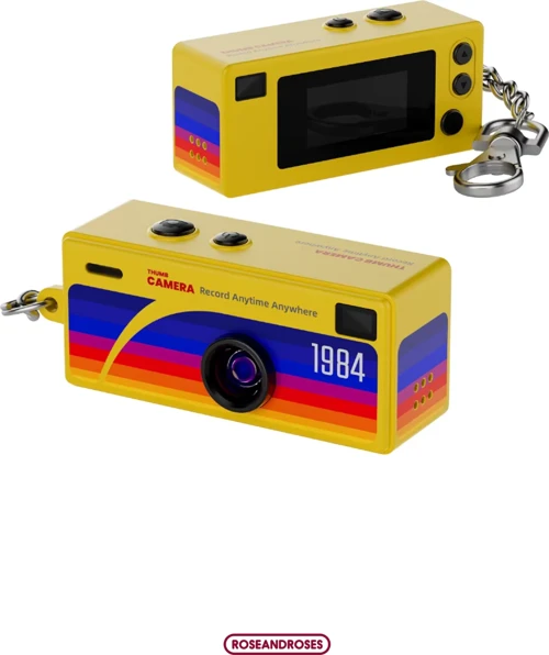 Retro Tasarım Mini Charm Video Foto Kamera