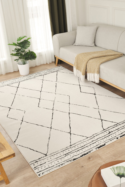 Konfor Jung 7186 Modern Dokuma Yumuşak Post Shaggy Halı