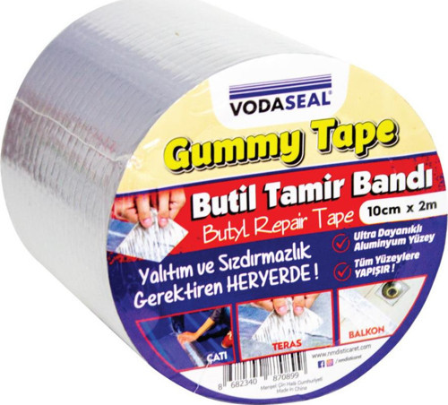 Vodaseal Sakız Bant Butil Yalıtım ve Sızdırmazlık Tamir Bandı 10 cm x 2 mt.
