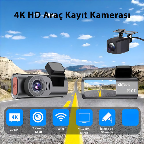 D28 HD Akıllı Araç Kamerası - WIFI ve Mobil Uygulama Destekli