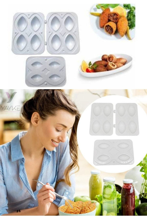 Içli Köfte Aparatı Içli Köfte Kalıbı Pratik 4 Lü (BEYAZ)