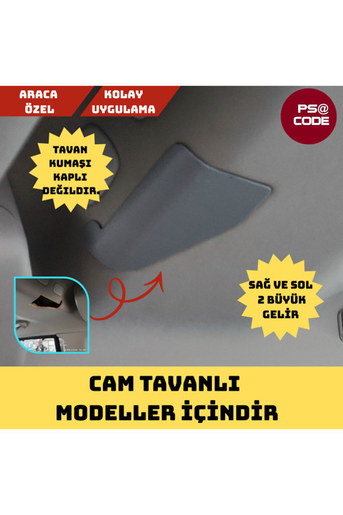 Rifter-Berlingo-Proace-Doblo Cam Tavanlı Ara Bölme Demiri Kapak 2 Adet Tavan kumaşı kaplı değildir