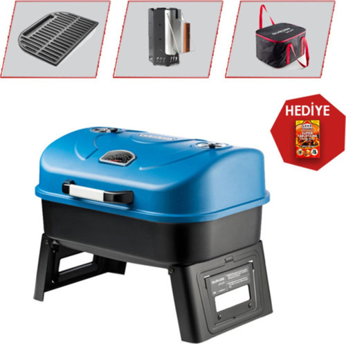 Go&grill Portatif Barbekü | Kömürlü Mangal Seti Tutuşturucu Tablet Hediyeli