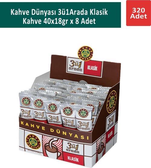 3ü1 Arada Klasik Kahve 40 x 18 gr x 8 Adet