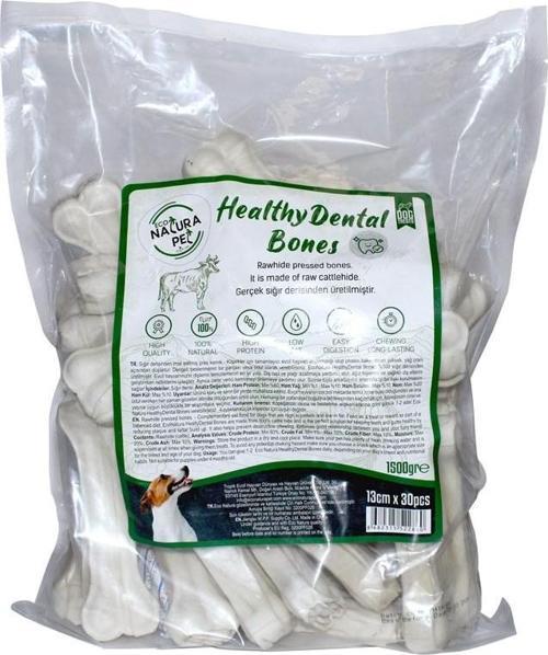 Eco Natura Pet Healty Dental Bones Beyaz Pres Kemik 13Cm 30Lu 1500Gr