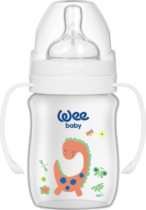 Kulplu PP Biberon 150 ML - Beyaz