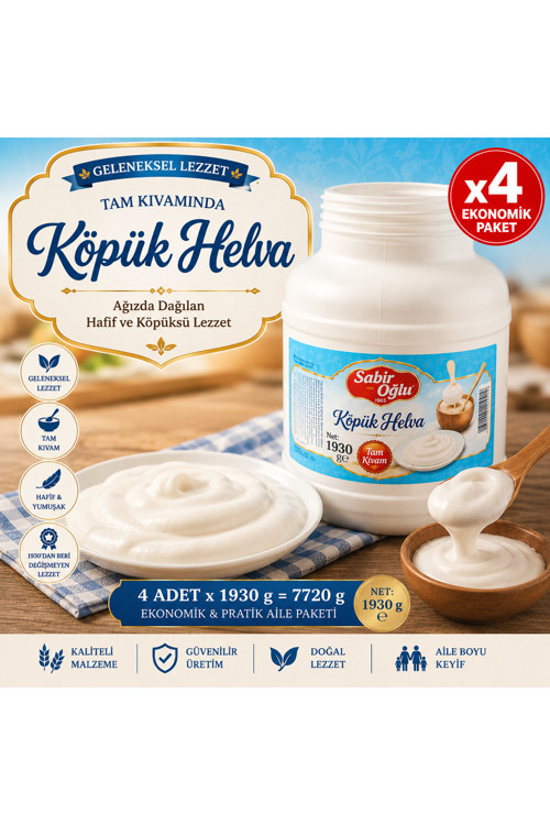 1950 Gr Köpük Helvası Köpük Helvası Bidon-4 Adet