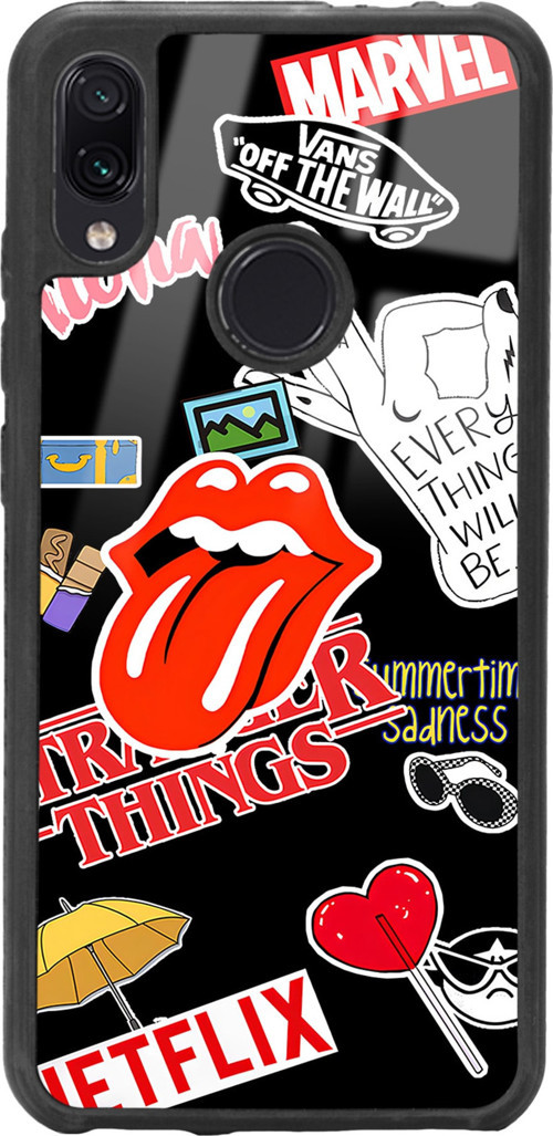 Xiaomi Redmi Note 7 Sticker Tasarımlı Glossy Telefon Kılıfı