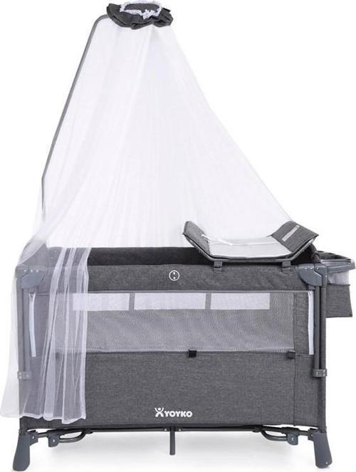 Exclusive Comfort 8 in 1 Anne Yanı Park Yatak Oyun Parkı 70x110 - Gri