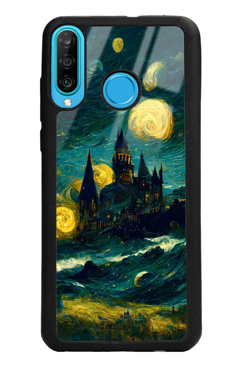 Huawei P30 Lite Van Gogh Tasarımlı Glossy Telefon Kılıfı