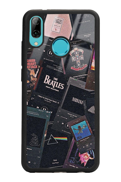 Huawei P20 Lite Retro Music Tasarımlı Glossy Telefon Kılıfı