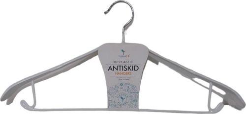 Metal Plastik Dolap İçi Beyaz Elbise Ceket Askısı