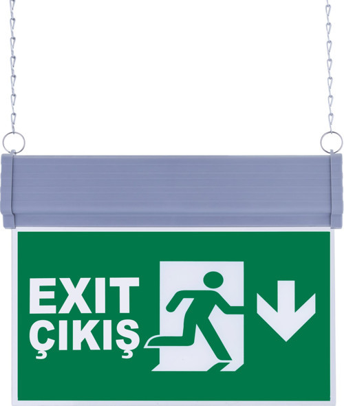 SG051-A2 Çift Yönlü Acil Yönlendirme Armatürü (Zincirli) Exit Çıkış Aşağı
