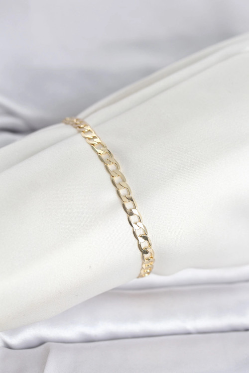 CM 14K Gold Renk Halka Zincir Model Kadın Bileklik