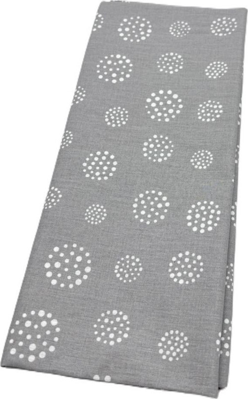 Çanta Aksesuar 120x50 cm Pamuklu Astarlık Kumaş Gri Daire Desenli