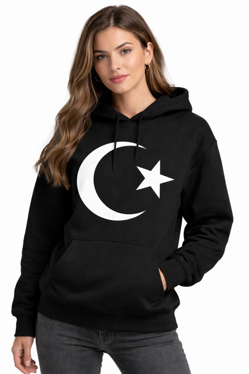 Ayyıldız Tasarımlı Kapsunlu Sweat