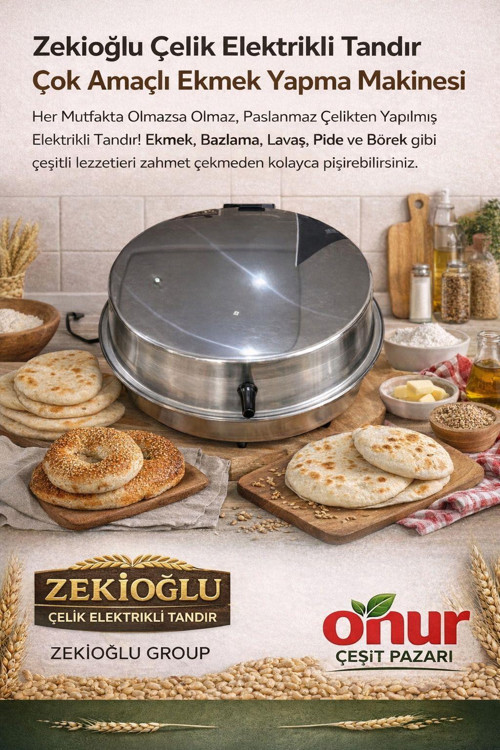 OĞLU ELEKTRİKLİ TANDIR EKMEK TANDIRI KROM ÇELİK TANDIR