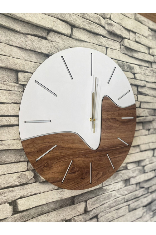 Dekoratif Ahşap Duvar Saati 50 Cm