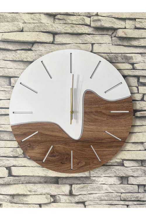Dekoratif Ahşap Duvar Saati 40 Cm