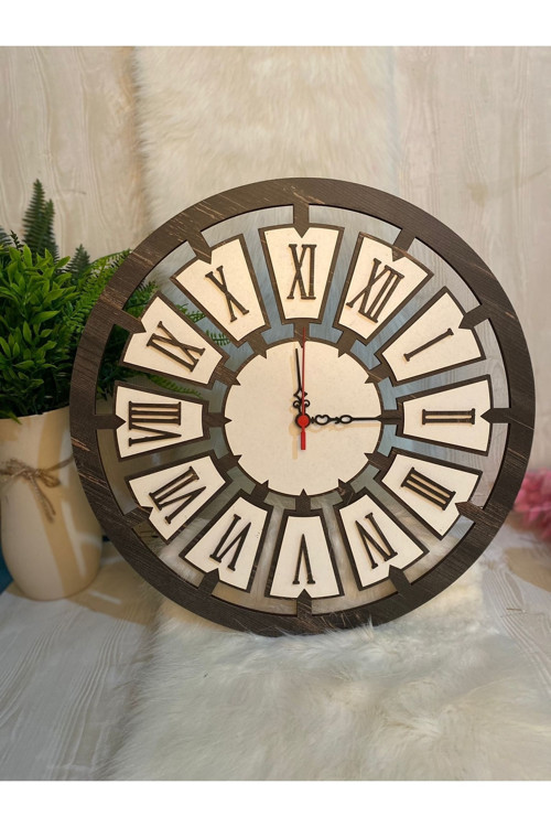 Dekoratif Ahşa Duvar Saati