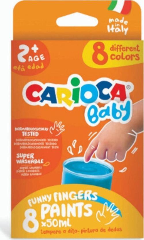 Bebek Parmak Boyası 8 Renk 8x50 Ml Süper Yıkanabilir 2+ Yaş
