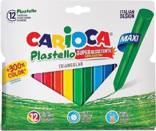 Jumbo Üçgen Elleri Kirletmeyen Yıkanabilir Pastel Boya Kalemi 12'li