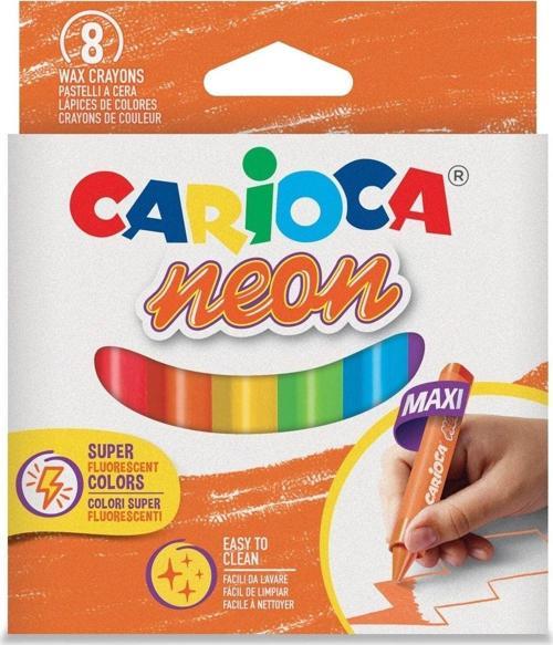Jumbo Üçgen Mum Boya Kalemi Neon 8'li 44164