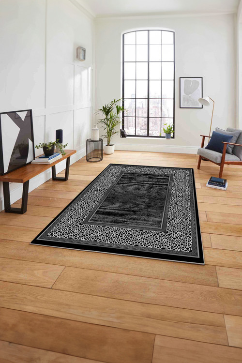 Çerçeveli Klasik Şekil Modern Yıkanabilir Kaymaz Taban Yolluk Mutfak Salon Halısı