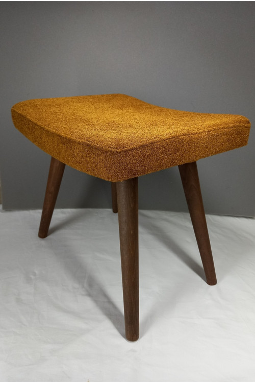 Hardal Kavisli Puf Bench, Puf, Sandalye, Oturak, Tabure, Makyaj Masası Sandalyesi, Dresuar Pufu