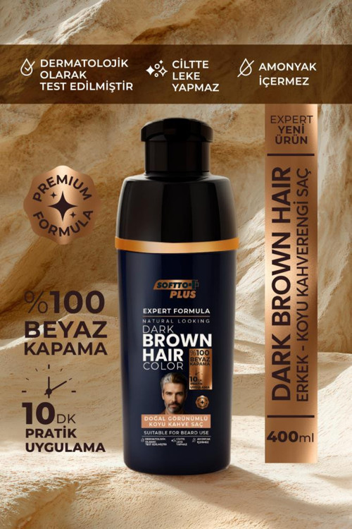Expert Men Dark Brown Hair Color Koyu Kahve Geliştirilmiş Formül Doğal Görünüm