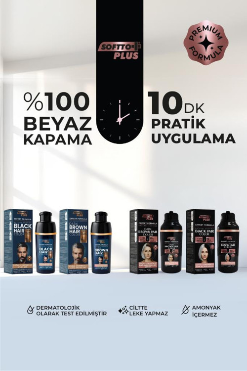 Softto Plus Expert Men Dark Brown Hair Color Koyu Kahve Geliştirilmiş Formül Doğal Görünüm 7
