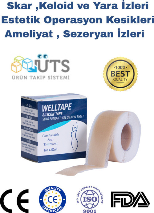 Soft Silikon Bant - Ameliyat İzi Giderici - Sezaryen - Yanık -Keloid- Estetik 2Cm X 3M