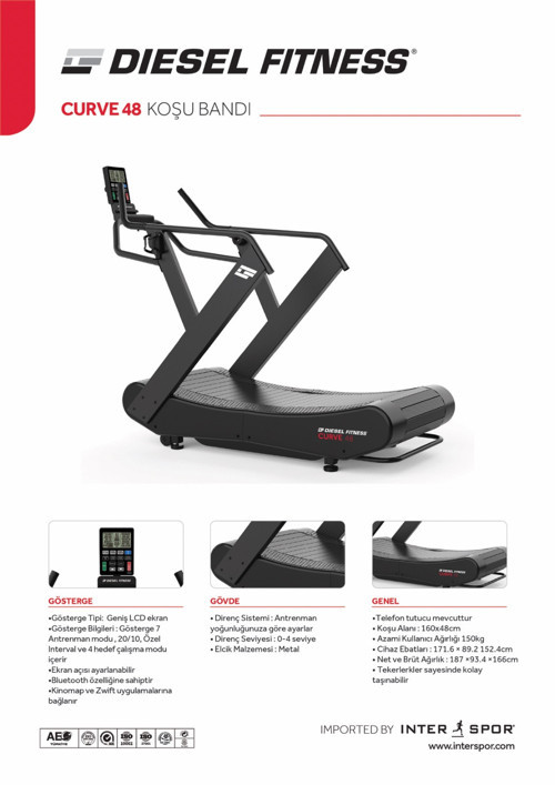 Curve 48 Kavisli Koşu Bandı