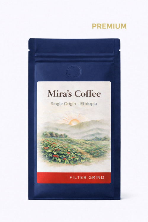 250 gr Ethiopia Öğütülmüş Filtre Kahve Omni Roast 100% Arabica Single Origin Artisan